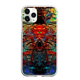 Чехол для iPhone 11 Pro Max матовый с принтом psychedelic , Силикон |  | abstraction | color | spray | абстракция | волны | краска | краски | линии | оптические | полосы | разводы | узоры | фрактал | цветные
