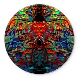 Коврик круглый с принтом psychedelic , резина и полиэстер | круглая форма, изображение наносится на всю лицевую часть | abstraction | color | spray | абстракция | волны | краска | краски | линии | оптические | полосы | разводы | узоры | фрактал | цветные