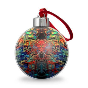 Ёлочный шар с принтом psychedelic , Пластик | Диаметр: 77 мм | abstraction | color | spray | абстракция | волны | краска | краски | линии | оптические | полосы | разводы | узоры | фрактал | цветные