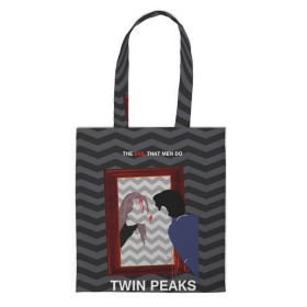 Сумка 3D повседневная с принтом TWIN PEAKS , 100% полиэстер | Плотность: 200 г/м2; Размер: 34×35 см; Высота лямок: 30 см | twin peaks | агент купер | арт | сериал | твин пикс | фильмы