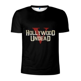 Мужская футболка 3D спортивная с принтом Hollywood Undead , 100% полиэстер с улучшенными характеристиками | приталенный силуэт, круглая горловина, широкие плечи, сужается к линии бедра | Тематика изображения на принте: five | hollywood undead | v