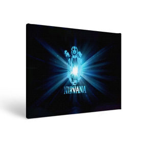 Холст прямоугольный с принтом Группа Nirvana , 100% ПВХ |  | kurt cobain | nirvana | вечная память | гитара | гранж | кумир | курт кобейн | лучи | микрофон | музыкант | надпись | нирвана | певец | рок | свет