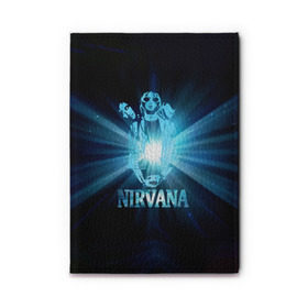Обложка для автодокументов с принтом Группа Nirvana , натуральная кожа |  размер 19,9*13 см; внутри 4 больших “конверта” для документов и один маленький отдел — туда идеально встанут права | Тематика изображения на принте: kurt cobain | nirvana | вечная память | гитара | гранж | кумир | курт кобейн | лучи | микрофон | музыкант | надпись | нирвана | певец | рок | свет