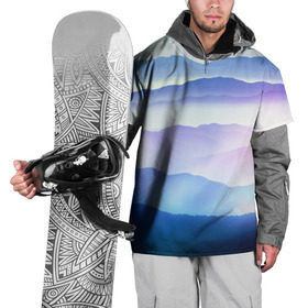Накидка на куртку 3D с принтом Сияние гор , 100% полиэстер |  | Тематика изображения на принте: горы | пейзаж