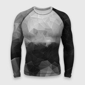 Мужской рашгард 3D с принтом Polygon gray ,  |  | abstraction | polygon | абстракция | грань | краски | кубик | кубики | линии | мозаика | ребро | текстура | узор