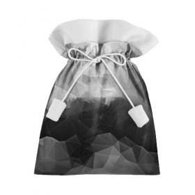 Подарочный 3D мешок с принтом Polygon gray , 100% полиэстер | Размер: 29*39 см | Тематика изображения на принте: abstraction | polygon | абстракция | грань | краски | кубик | кубики | линии | мозаика | ребро | текстура | узор