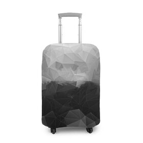 Чехол для чемодана 3D с принтом Polygon gray , 86% полиэфир, 14% спандекс | двустороннее нанесение принта, прорези для ручек и колес | abstraction | polygon | абстракция | грань | краски | кубик | кубики | линии | мозаика | ребро | текстура | узор
