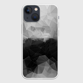 Чехол для iPhone 13 mini с принтом Polygon gray ,  |  | abstraction | polygon | абстракция | грань | краски | кубик | кубики | линии | мозаика | ребро | текстура | узор