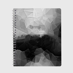 Тетрадь с принтом Polygon gray , 100% бумага | 48 листов, плотность листов — 60 г/м2, плотность картонной обложки — 250 г/м2. Листы скреплены сбоку удобной пружинной спиралью. Уголки страниц и обложки скругленные. Цвет линий — светло-серый
 | abstraction | polygon | абстракция | грань | краски | кубик | кубики | линии | мозаика | ребро | текстура | узор