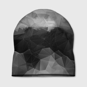 Шапка 3D с принтом Polygon gray , 100% полиэстер | универсальный размер, печать по всей поверхности изделия | Тематика изображения на принте: abstraction | polygon | абстракция | грань | краски | кубик | кубики | линии | мозаика | ребро | текстура | узор