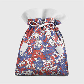 Подарочный 3D мешок с принтом Бело-сине-красный камуфляж , 100% полиэстер | Размер: 29*39 см | белый | красный | милитари | паттрен | россия | синий | текстура | триколор | флаг