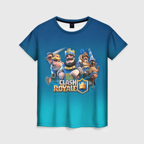 Женская футболка 3D с принтом Clash of royale , 100% полиэфир ( синтетическое хлопкоподобное полотно) | прямой крой, круглый вырез горловины, длина до линии бедер | clash of royale | клэш оф роял