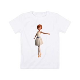 Детская футболка хлопок с принтом Балерина , 100% хлопок | круглый вырез горловины, полуприлегающий силуэт, длина до линии бедер | Тематика изображения на принте: балерина | виктор | камилла | одетта | опера | фелис