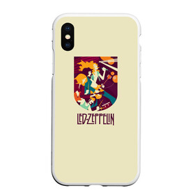 Чехол для iPhone XS Max матовый с принтом Led Zeppelin Art , Силикон | Область печати: задняя сторона чехла, без боковых панелей | poster