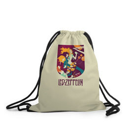 Рюкзак-мешок 3D с принтом Led Zeppelin Art , 100% полиэстер | плотность ткани — 200 г/м2, размер — 35 х 45 см; лямки — толстые шнурки, застежка на шнуровке, без карманов и подкладки | Тематика изображения на принте: poster