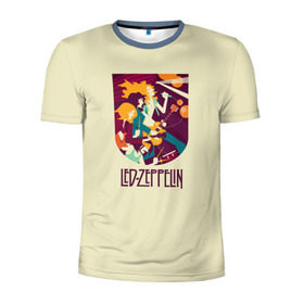 Мужская футболка 3D спортивная с принтом Led Zeppelin Art , 100% полиэстер с улучшенными характеристиками | приталенный силуэт, круглая горловина, широкие плечи, сужается к линии бедра | poster