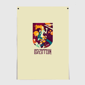 Постер с принтом Led Zeppelin Art , 100% бумага
 | бумага, плотность 150 мг. Матовая, но за счет высокого коэффициента гладкости имеет небольшой блеск и дает на свету блики, но в отличии от глянцевой бумаги не покрыта лаком | poster