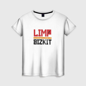 Женская футболка 3D с принтом Limp Bizkit Logo , 100% полиэфир ( синтетическое хлопкоподобное полотно) | прямой крой, круглый вырез горловины, длина до линии бедер | 