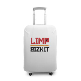 Чехол для чемодана 3D с принтом Limp Bizkit Logo , 86% полиэфир, 14% спандекс | двустороннее нанесение принта, прорези для ручек и колес | 