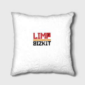 Подушка 3D с принтом Limp Bizkit Logo , наволочка – 100% полиэстер, наполнитель – холлофайбер (легкий наполнитель, не вызывает аллергию). | состоит из подушки и наволочки. Наволочка на молнии, легко снимается для стирки | 