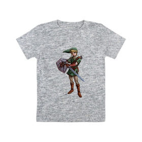 Детская футболка хлопок с принтом Link , 100% хлопок | круглый вырез горловины, полуприлегающий силуэт, длина до линии бедер | breath of the wild | the legend of zelda