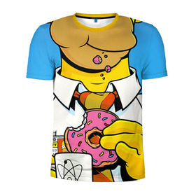 Мужская футболка 3D спортивная с принтом Homer , 100% полиэстер с улучшенными характеристиками | приталенный силуэт, круглая горловина, широкие плечи, сужается к линии бедра | homer | simpsons | гомер | симпсон | симпсоны