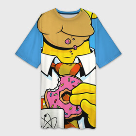 Платье-футболка 3D с принтом Homer ,  |  | homer | simpsons | гомер | симпсон | симпсоны