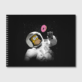 Альбом для рисования с принтом Space Homer , 100% бумага
 | матовая бумага, плотность 200 мг. | Тематика изображения на принте: homer | simpsons | гомер | симпсон | симпсоны