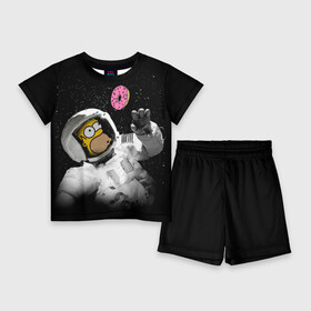 Детский костюм с шортами 3D с принтом Space Homer ,  |  | homer | simpsons | гомер | симпсон | симпсоны