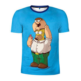 Мужская футболка 3D спортивная с принтом Homer Dad , 100% полиэстер с улучшенными характеристиками | приталенный силуэт, круглая горловина, широкие плечи, сужается к линии бедра | simpsons | гомер | симпсоны