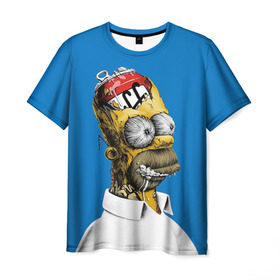 Мужская футболка 3D с принтом Duffff , 100% полиэфир | прямой крой, круглый вырез горловины, длина до линии бедер | homer | simpsons | гомер | симпсон | симпсоны