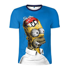 Мужская футболка 3D спортивная с принтом Duffff , 100% полиэстер с улучшенными характеристиками | приталенный силуэт, круглая горловина, широкие плечи, сужается к линии бедра | homer | simpsons | гомер | симпсон | симпсоны