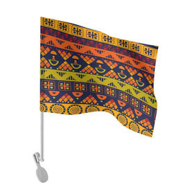Флаг для автомобиля с принтом Африканские символы , 100% полиэстер | Размер: 30*21 см | africa | pattern | африка | африканские мотивы | народы африки | национальная одежда | переплетение нитей | ткани | узор | этнический узор
