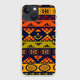 Чехол для iPhone 13 mini с принтом Африканские символы ,  |  | africa | pattern | африка | африканские мотивы | народы африки | национальная одежда | переплетение нитей | ткани | узор | этнический узор