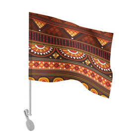 Флаг для автомобиля с принтом Узорная этника , 100% полиэстер | Размер: 30*21 см | africa | pattern | африка | африканские мотивы | народы африки | национальная одежда | переплетение нитей | ткани | узор | этнический узор