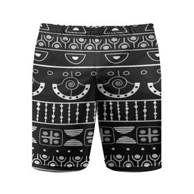 Мужские шорты 3D спортивные с принтом Black and White ethnic ,  |  | pattern | индийские мотивы | индия | народы индии | национальная одежда | переплетение нитей | ткани | узор | этнический узор