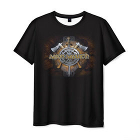 Мужская футболка 3D с принтом Amon Amarth #9 , 100% полиэфир | прямой крой, круглый вырез горловины, длина до линии бедер | amart | amarth | amon | death | hegg | johan | metal | music | viking | амарз | амарс | амарт | амон | викинг | дет | дэт | йохан | метал | металл | хег | хегг