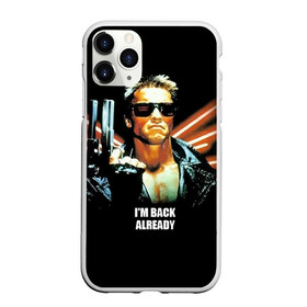 Чехол для iPhone 11 Pro Max матовый с принтом Терминатор Я уже вернулся 3D , Силикон |  | terminator | терминатор