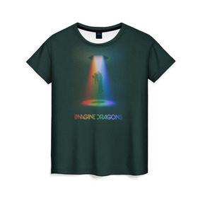 Женская футболка 3D с принтом Imagine Dragons Light , 100% полиэфир ( синтетическое хлопкоподобное полотно) | прямой крой, круглый вырез горловины, длина до линии бедер | Тематика изображения на принте: demons | evolve | mirrors | radioactive | драконы | космос | музыка | нло | ночь | поп | радуга | рок | свет