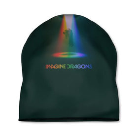 Шапка 3D с принтом Imagine Dragons Light , 100% полиэстер | универсальный размер, печать по всей поверхности изделия | demons | evolve | mirrors | radioactive | драконы | космос | музыка | нло | ночь | поп | радуга | рок | свет