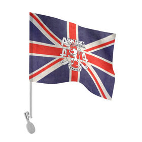 Флаг для автомобиля с принтом Asking Alexandria флаг Англии , 100% полиэстер | Размер: 30*21 см | бен брюс | герб | группа | джеймс касселлс | дэнни уорсноп | жанр | кэмерон лидделл | лев | музыка | музыканты | песни | рок | сэм бэттли | хэви метал | электроникор