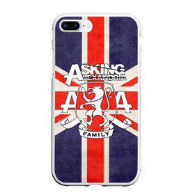 Чехол для iPhone 7Plus/8 Plus матовый с принтом Asking Alexandria флаг Англии , Силикон | Область печати: задняя сторона чехла, без боковых панелей | бен брюс | герб | группа | джеймс касселлс | дэнни уорсноп | жанр | кэмерон лидделл | лев | музыка | музыканты | песни | рок | сэм бэттли | хэви метал | электроникор