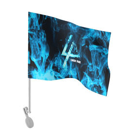 Флаг для автомобиля с принтом Linkin Park синий дым , 100% полиэстер | Размер: 30*21 см | альтернативный рок | линкин парк