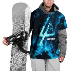 Накидка на куртку 3D с принтом Linkin Park синий дым , 100% полиэстер |  | альтернативный рок | линкин парк