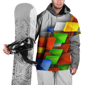 Накидка на куртку 3D с принтом Абстрактные фигуры , 100% полиэстер |  | Тематика изображения на принте: грань | краски | кубик | кубики | линии | мозаика | разноцветные кубы | ребро | текстура | тени | узор