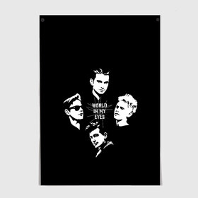 Постер с принтом Depeche mode(world in my eyes) , 100% бумага
 | бумага, плотность 150 мг. Матовая, но за счет высокого коэффициента гладкости имеет небольшой блеск и дает на свету блики, но в отличии от глянцевой бумаги не покрыта лаком | depeche mode | music | альтернатива | музыка | рок
