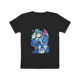 Детская футболка хлопок с принтом Mega man (1) , 100% хлопок | круглый вырез горловины, полуприлегающий силуэт, длина до линии бедер | art | boss | capcom | man | mega | mega man | nes | nintendo | rock | rock man
