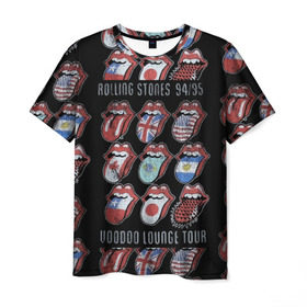 Мужская футболка 3D с принтом The Rolling Stones , 100% полиэфир | прямой крой, круглый вырез горловины, длина до линии бедер | Тематика изображения на принте: англия | аргентина | блюз рок | канада | мик джаггер | музыка | песни | психоделический рок | ритм н блюз | рок | рок н ролл | ролинг | рот | стоун | стоунз | сша | флаг | язык | япония