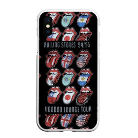 Чехол для iPhone XS Max матовый с принтом The Rolling Stones , Силикон | Область печати: задняя сторона чехла, без боковых панелей | англия | аргентина | блюз рок | канада | мик джаггер | музыка | песни | психоделический рок | ритм н блюз | рок | рок н ролл | ролинг | рот | стоун | стоунз | сша | флаг | язык | япония