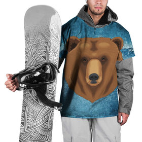 Накидка на куртку 3D с принтом Медведь , 100% полиэстер |  | 